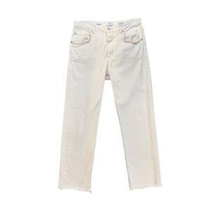 Closed Jeans Womens 30 Shell Denim Mid Rise Straight Leg Ankle Frayed Hem Pocket